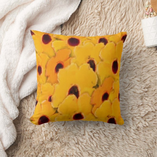 Yellow Daisies floral Art Kissen (Decke)