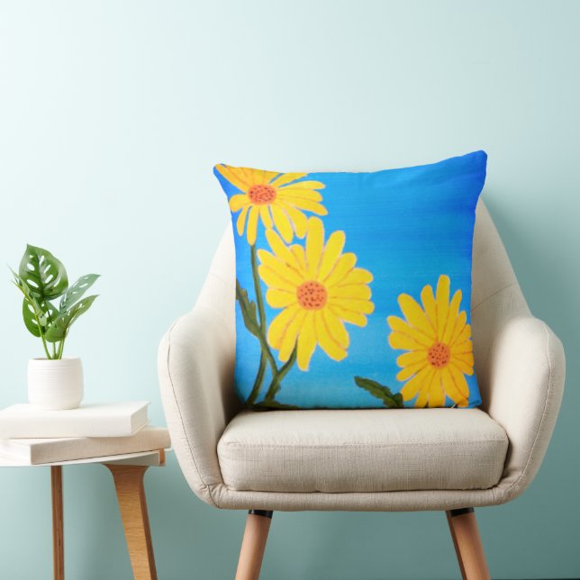 Yellow Daisies Kissen (Stuhl )