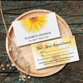 Yellow Daisies Salon Hair Stylist Terminkarte