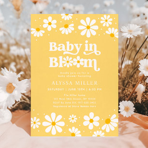 Yellow Daisy Baby in Bloom Baby Dusche Einladung