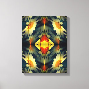 Yellow Daisy Blume Abstrakt Leinwanddruck