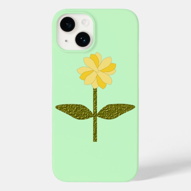 Yellow Daisy Blume Case-Mate iPhone 14 Hülle (Rückseite)