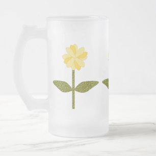 Yellow Daisy Blume Mattiert Glass Tasse