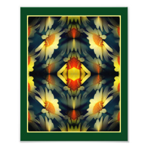 Yellow Daisy Blume Mirror Abstrakt 8x10 Fotodruck