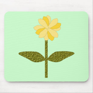 Yellow Daisy Blume Mousepad
