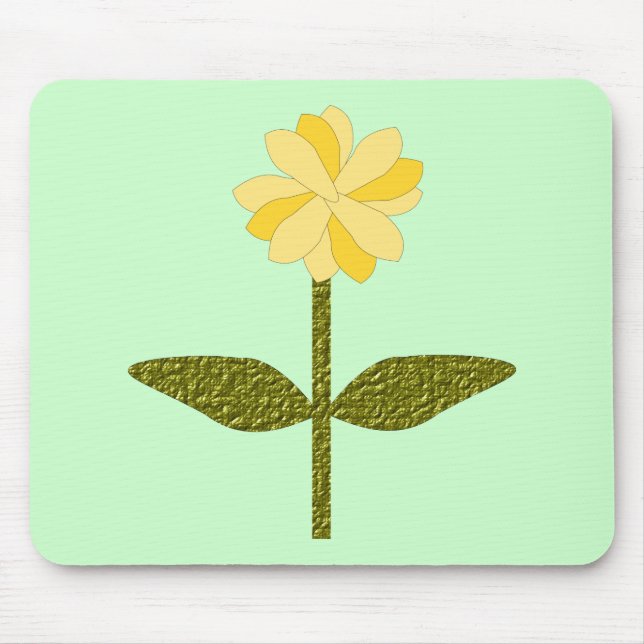 Yellow Daisy Blume Mousepad (Vorne)