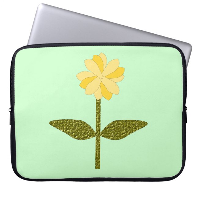Yellow Daisy Blume Notebook-Tasche Laptopschutzhülle (Vorderseite)