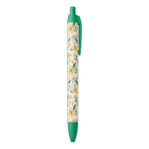 Yellow Daisy Blume Pattern Kugelschreiber