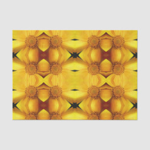 Yellow Daisy Blume Petal Abstrakt Decoupage Seidenpapier