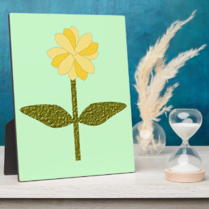 Yellow Daisy Blume Plaque Fotoplatte
