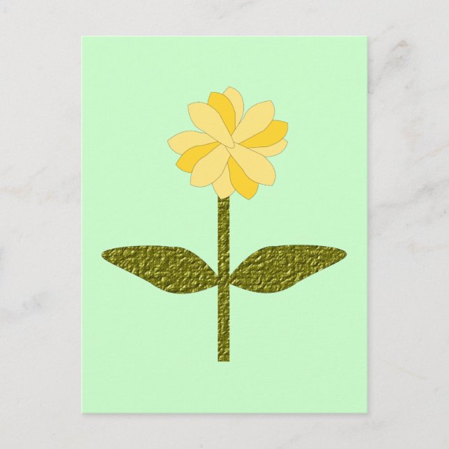 Yellow Daisy Blume Postcard Postkarte (Vorderseite)