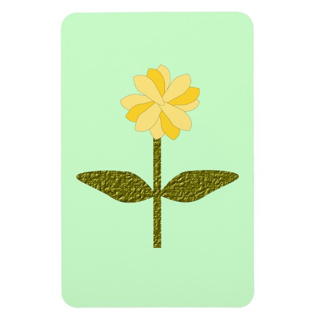 Yellow Daisy Blume Premium Magnet (Vertikal)