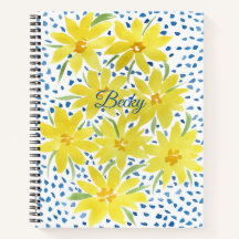Yellow Daisy Bouquet mit blauen Punkten