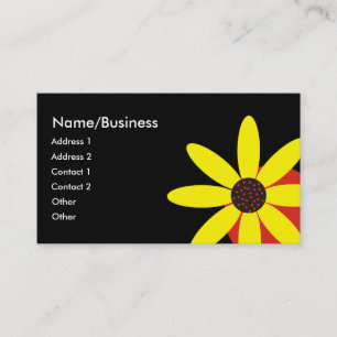Yellow Daisy Business Card Visitenkarte