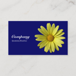 Yellow Daisy - Deep Navy Visitenkarte