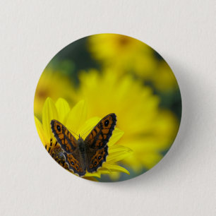Yellow Daisy Helenium Abzeichen Button