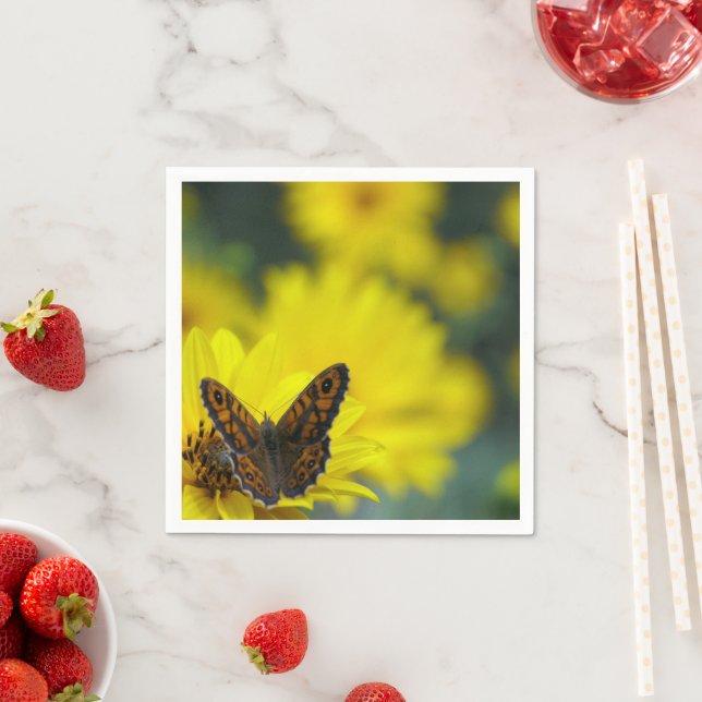 Yellow Daisy Helenium Paper Napkins Serviette (Beispiel)