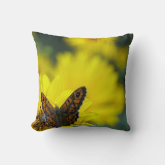 Yellow Daisy Helenium Throw Cushion Kissen