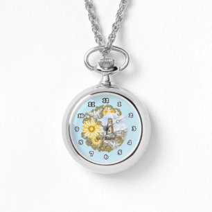 Yellow Daisy Lighthouse Armbanduhr