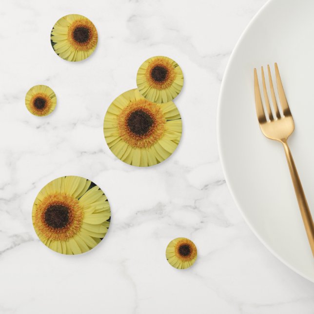 Yellow Daisy Table Confetti Konfetti (Gruppe)