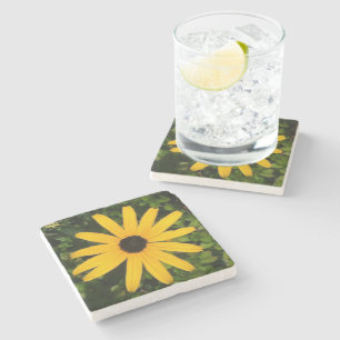Yellow Daisy Wildblume Fotografie Steinuntersetzer