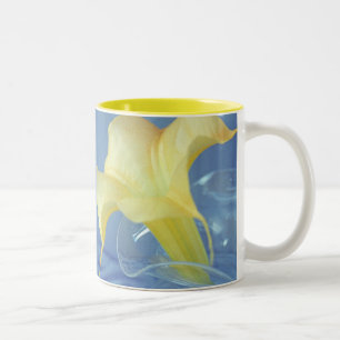 Yellow Datura Blume Foto Art Kaffeebeutel Zweifarbige Tasse