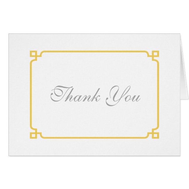 Yellow Deko Chic Wedding Vielen Dank (Vorderseite (Horizontal))