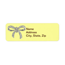 Yellow Diamond Bow WedgeAddress Labels