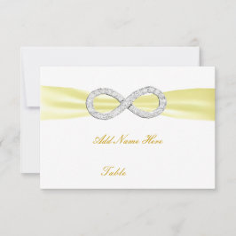 Yellow Diamond Infinity Wedding Table Platzkarte