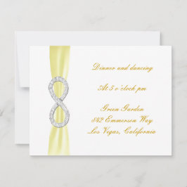 Yellow Diamond Unfinity Wedding Reception Card Einladung
