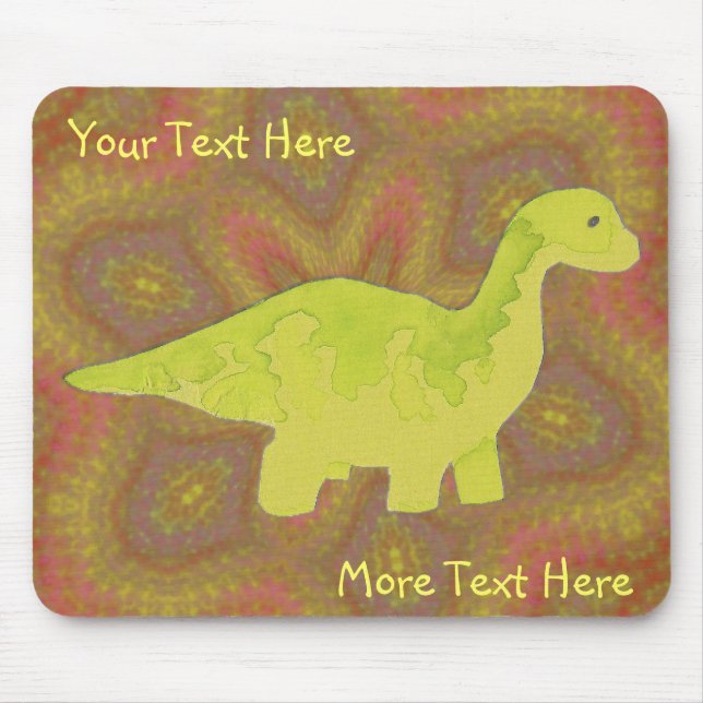 Yellow Dino Mousepad (Vorne)