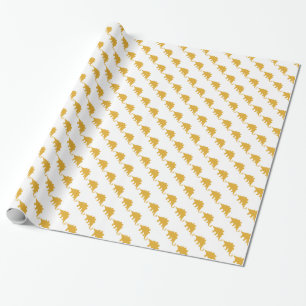 Yellow Dinosaurier Geschenkpapier
