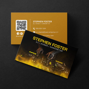 Yellow DJs Signer Musiker Deejay Music Producer Visitenkarte