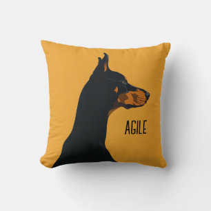 Yellow Doberman Kissen