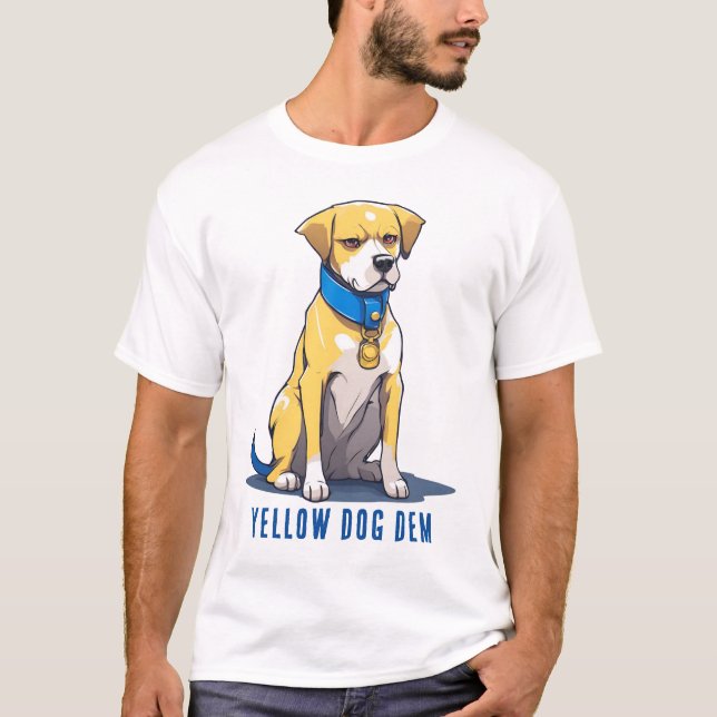 Yellow Dog Democrat Politics President USA 2024 T-Shirt (Vorderseite)