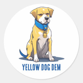 Yellow Dog Democrat Politics USA Präsident 2024 Runder Aufkleber