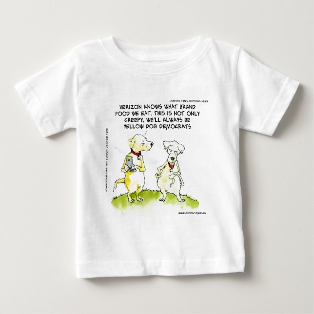 Yellow Dog Democrats Funny Baby T-shirt (Vorderseite)