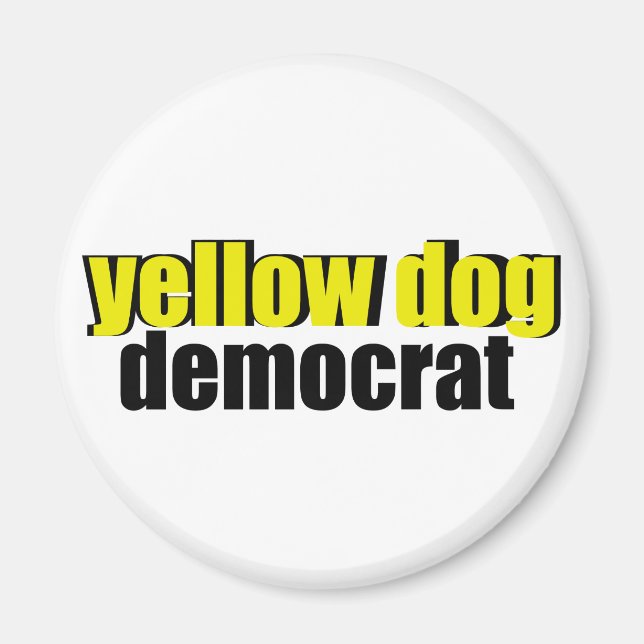 Yellow Dog Demokrat Magnet (Vorne)