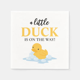 Yellow Duck Baby's On The Way Party Napkin Serviette