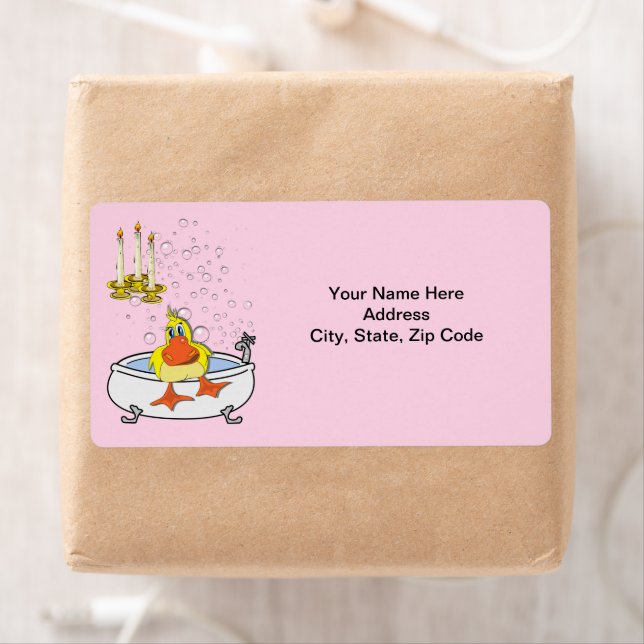 Yellow Duck Bath Time Labels (Insitu)