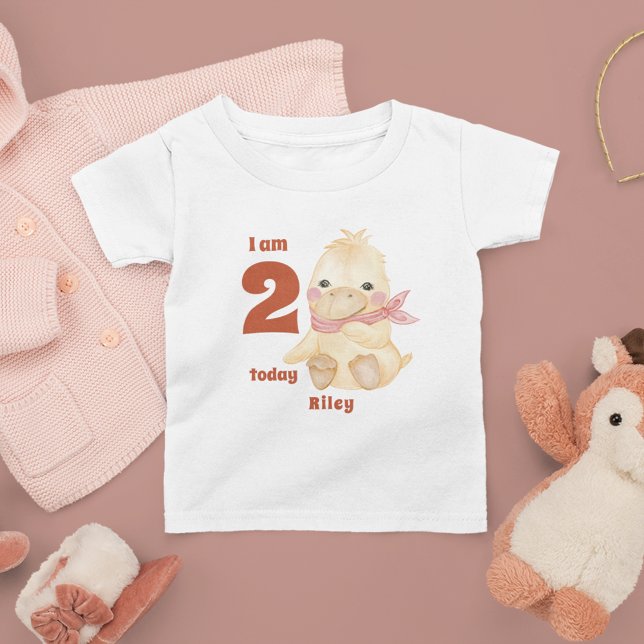 Yellow Duck Birthday Kleinkind T-shirt (Von Creator hochgeladen)