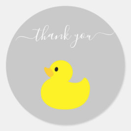 Yellow Duck Danke Runder Aufkleber