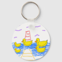 Yellow Duck Family Lighthouse Pier