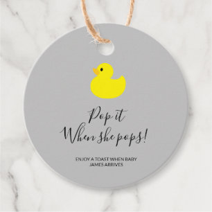 Yellow Duck Pop it Wenn sie Pop Geschenkanhänger