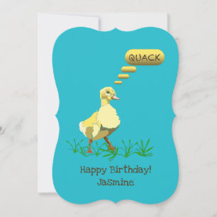 Yellow Duck Sprichwort Quack Happy Birthday Card