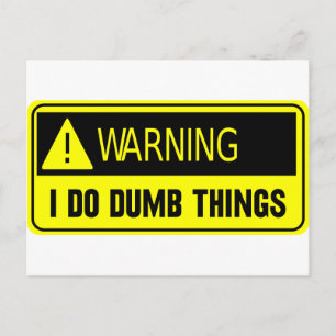 YELLOW DUMB POSTKARTE