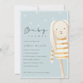 Yellow Dusky Blue Gray Bunny Bunny Baby Dusche lad Dankeskarte