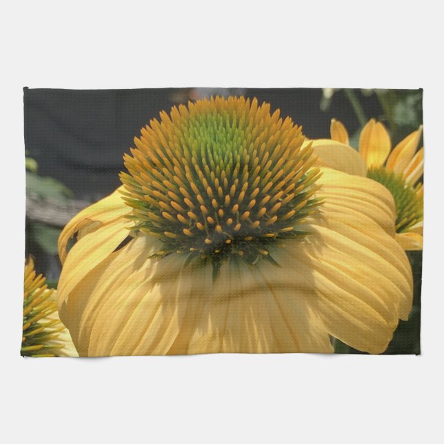 Yellow Echinacea Küchentuch (Horizontal)
