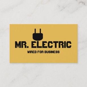 Yellow Electrician Electric Company Visitenkarte