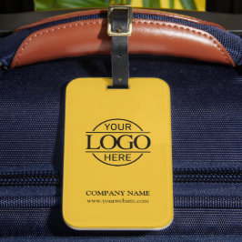 Yellow Elegant Business Logo Employee Travel Gepäckanhänger